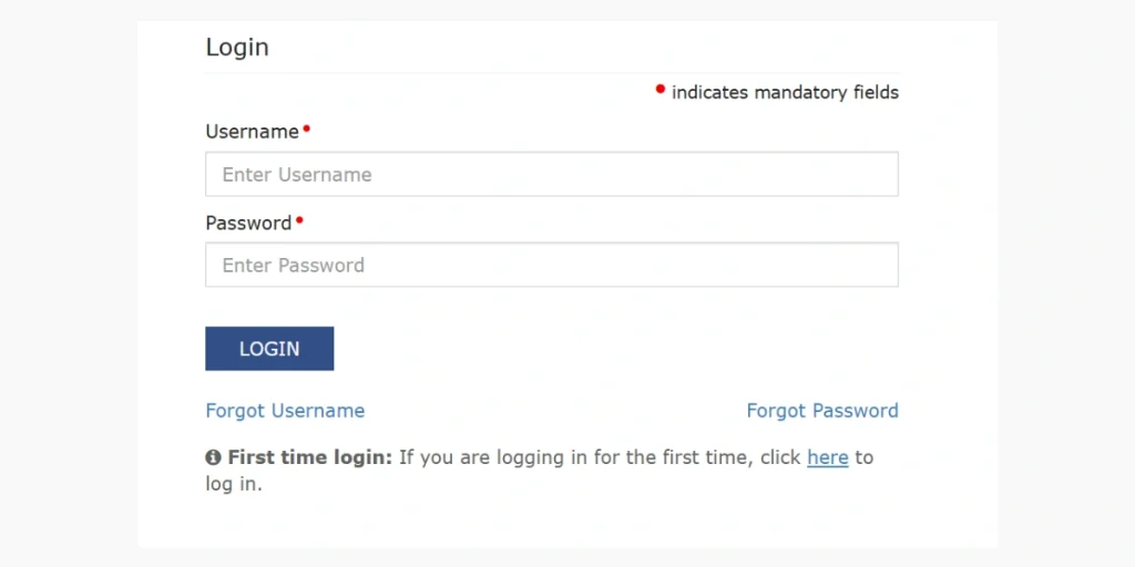 enter login credentials
