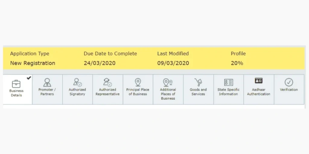 Part B of the registration form 